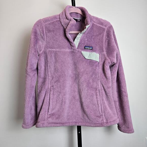 Patagonia Sweaters - Patagonia Re-Tool Snap-T Fleece Pullover Sweater Jacket Purple Gray Polartec Med